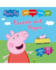 Peppa Pig - Puzzeln mit Peppa. Puzzle-Ketten-Buch mit 5 Puzzles mit je 6 Teilen