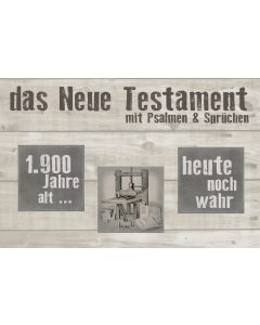 Neues Testament - Querlieger (Motiv Druckerpresse)